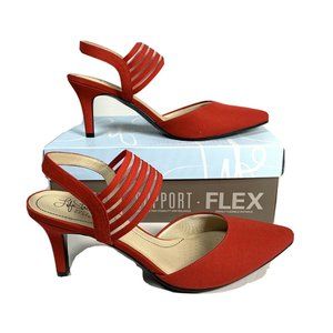 LifeStride Women's Red Sanya Strappy Pumps Size 9